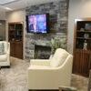 A common area for residents and guests to watch tv and spend time together