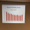 Right showed a slide which shows the Missouri fatality trend for the past several years.